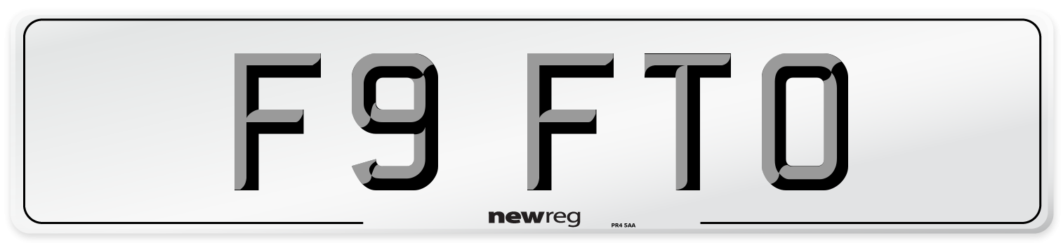F9 FTO Number Plate from New Reg